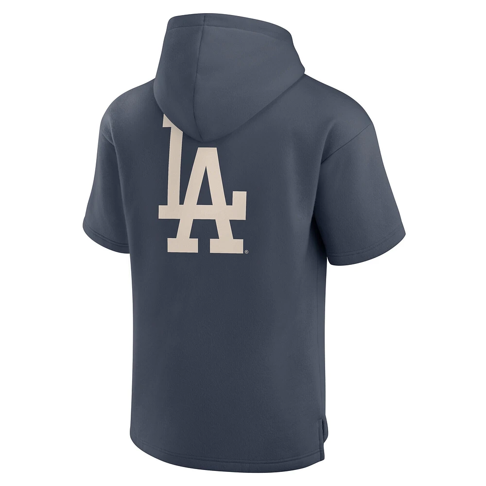 Men's Fanatics Blue Los Angeles Dodgers Elements Future Ground Lettering Short Sleeve Pullover Hoodie