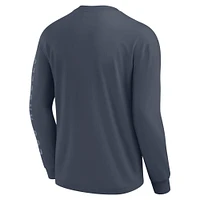 Men's Fanatics Blue Los Angeles Dodgers Elements Future Ground Tonal Info Long Sleeve T-Shirt