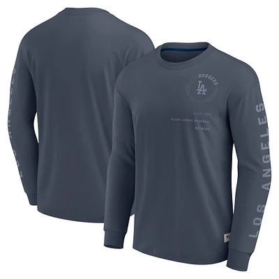 Men's Fanatics Blue Los Angeles Dodgers Elements Future Ground Tonal Info Long Sleeve T-Shirt