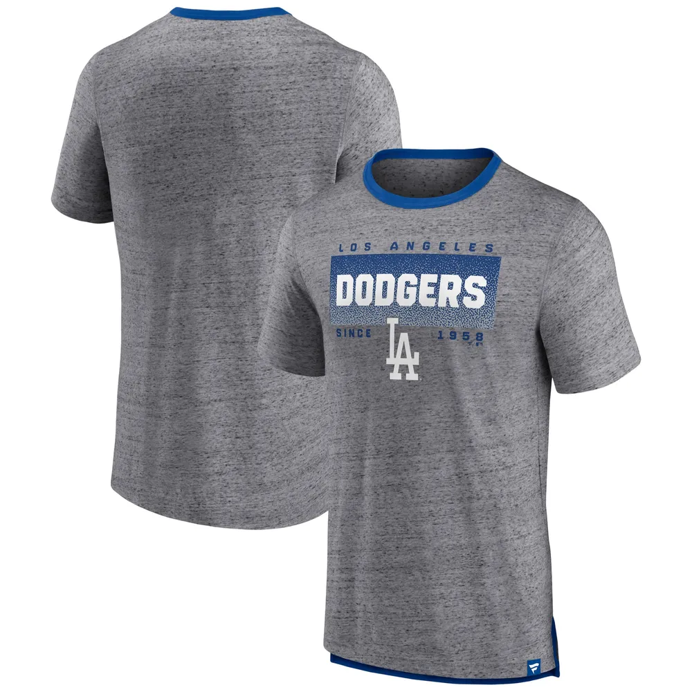 Lids Los Angeles Dodgers Fanatics Branded Iconic Team Element Speckled  Ringer T-Shirt - Heathered Gray