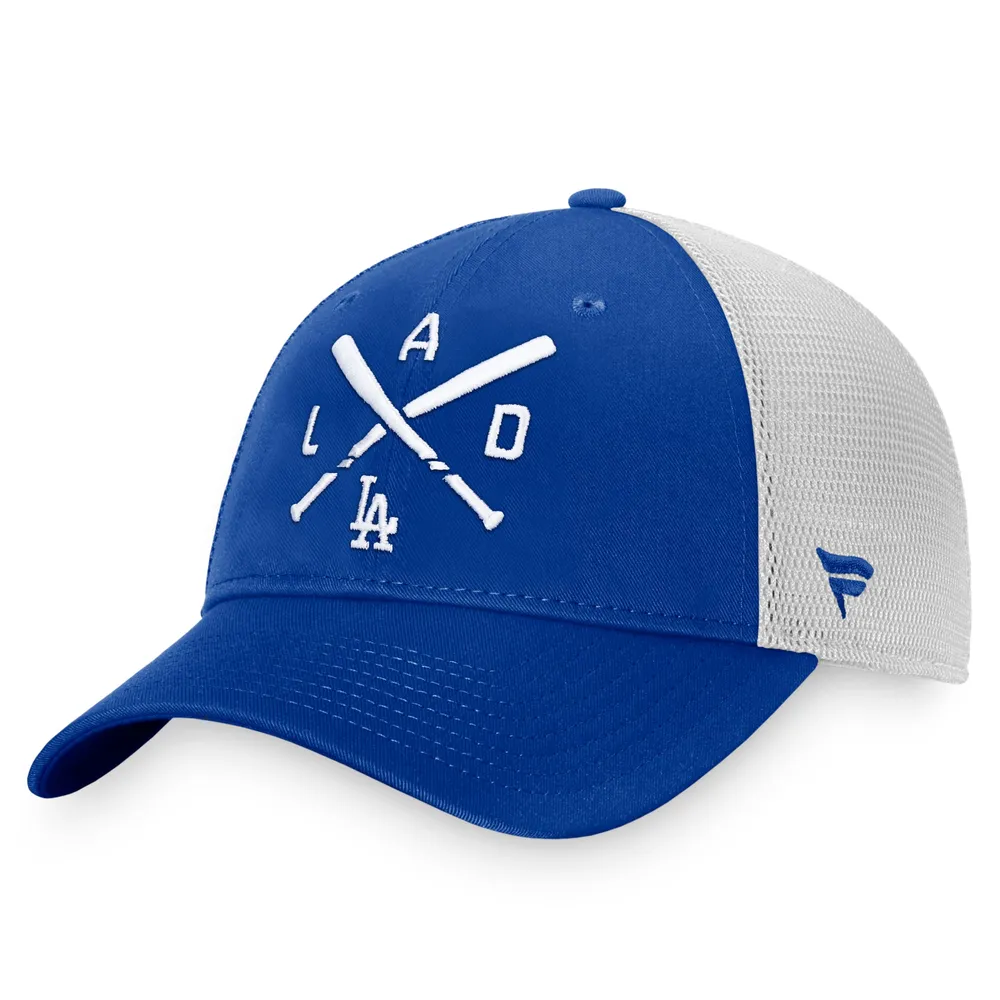 Lids Los Angeles Dodgers Fanatics Branded Iconic Cross Bat Trucker Snapback  Hat - Royal/White