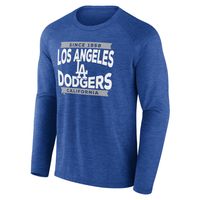 Men's Los Angeles Dodgers Fanatics Branded Royal Heroic Play Raglan Long Sleeve  T-Shirt