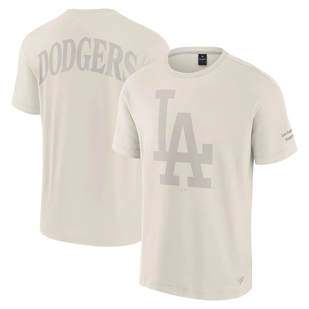 T-shirt emblématique des Los Angeles Dodgers Fanatics pour homme, couleur crème