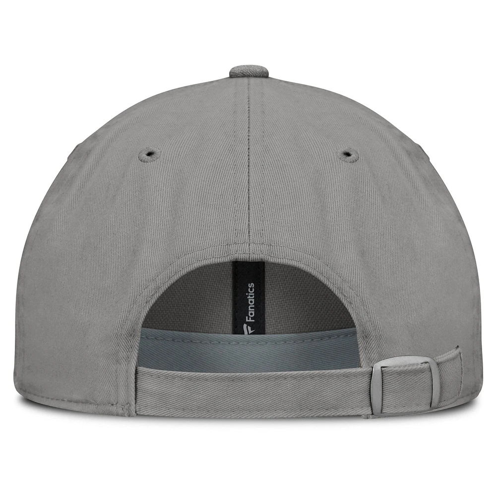 Casquette ajustable Fanatics pour hommes gris Los Angeles Dodgers Core