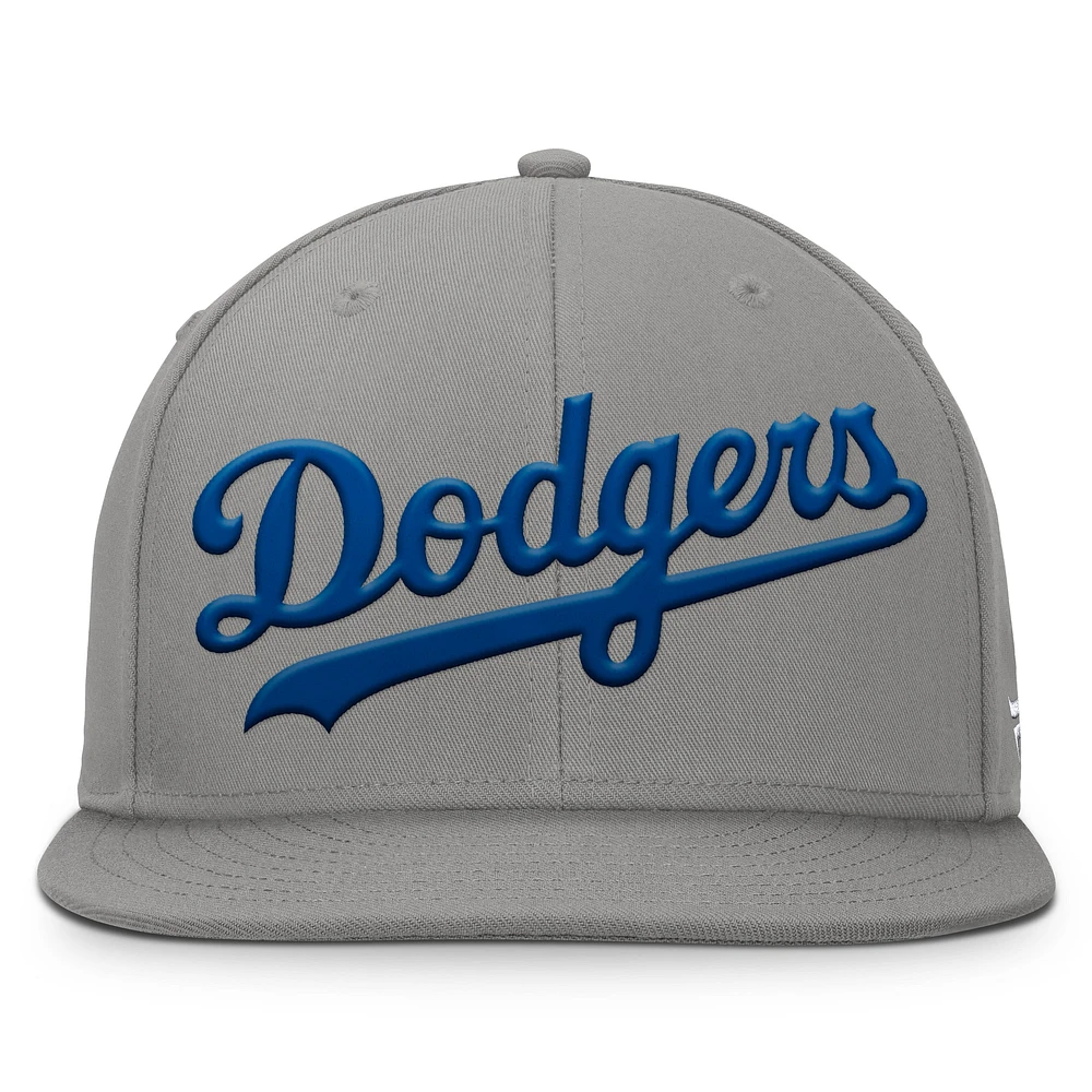 Casquette ajustée grise Fanatics pour homme des Dodgers de Los Angeles