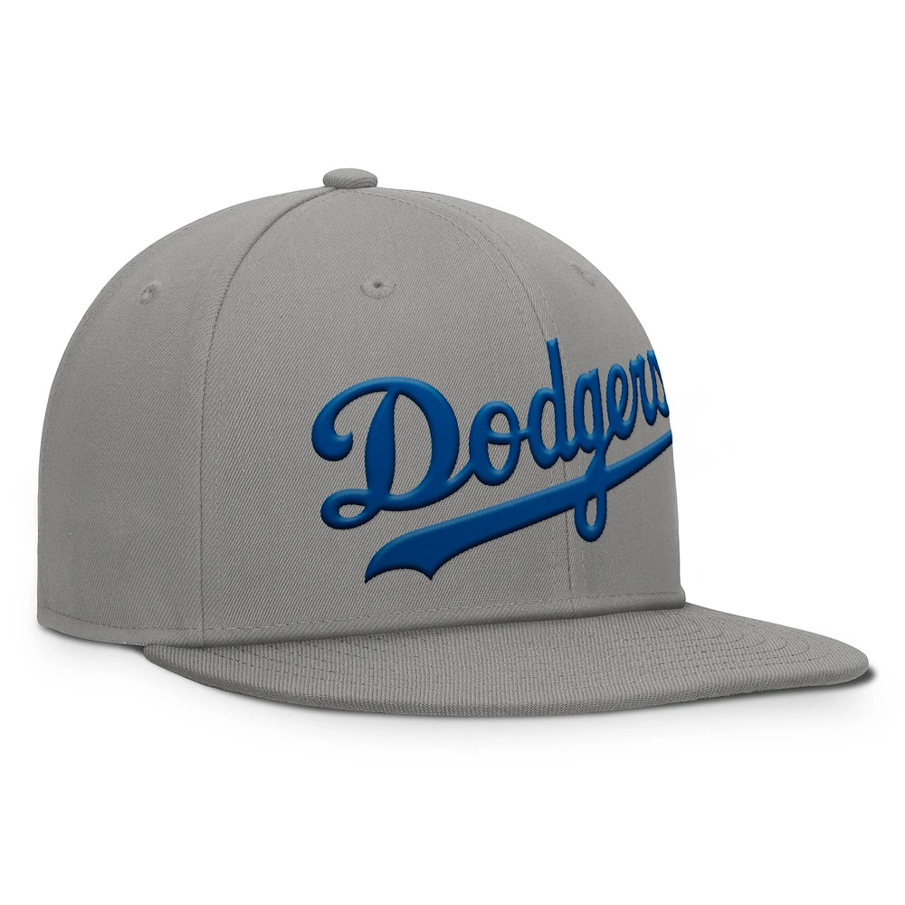 Casquette ajustée grise Fanatics pour homme des Dodgers de Los Angeles