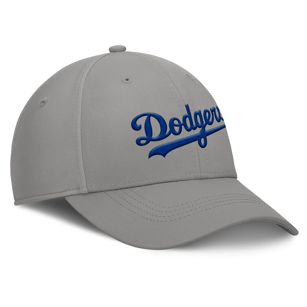Casquette Fanatics Core Flex grise pour homme des Los Angeles Dodgers
