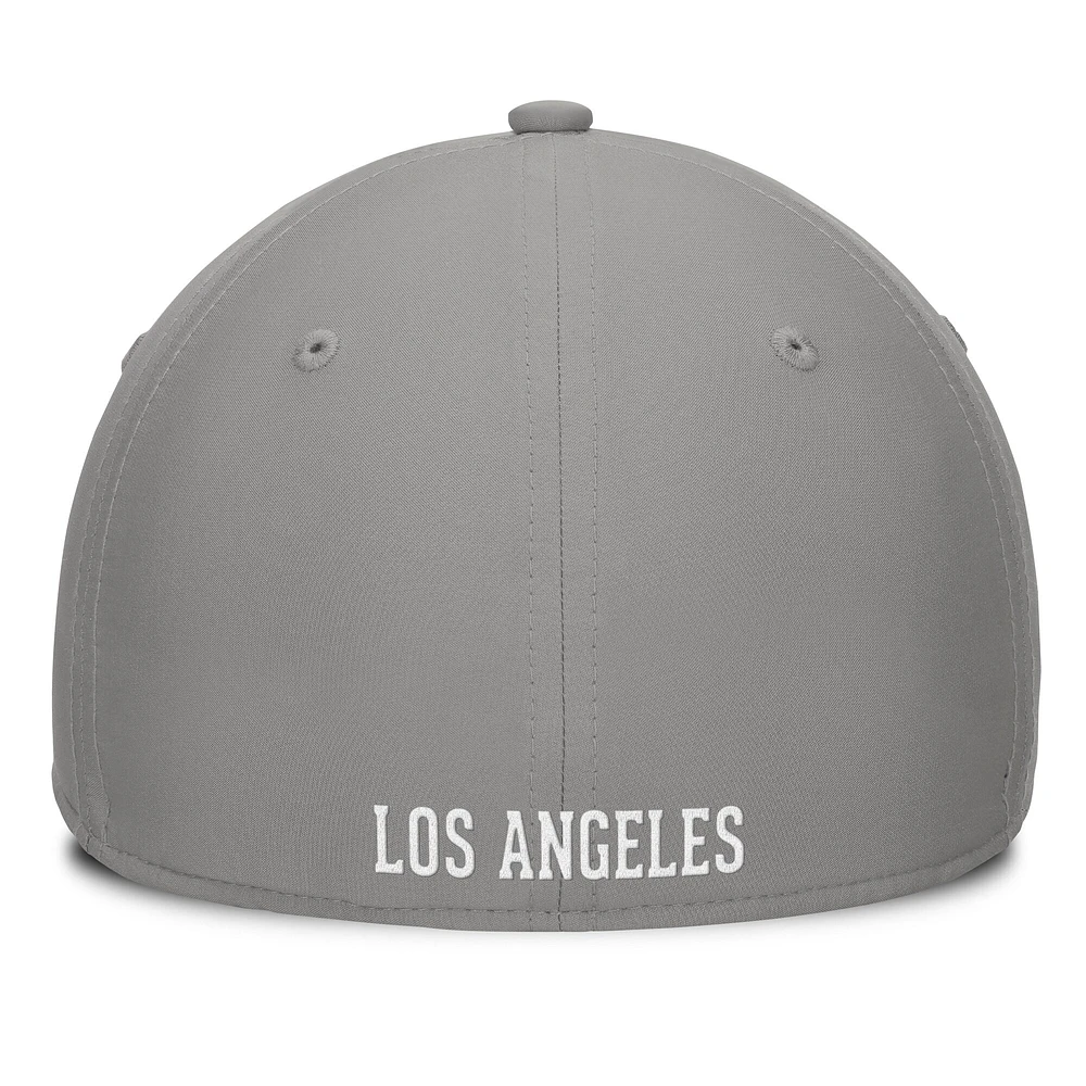 Casquette Fanatics Core Flex grise pour homme des Los Angeles Dodgers