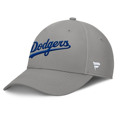 Casquette Fanatics Core Flex grise pour homme des Los Angeles Dodgers