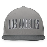 Casquette ajustée Fanatics gris Los Angeles Dodgers Dugout pour hommes