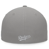 Casquette ajustée Fanatics gris Los Angeles Dodgers Dugout pour hommes