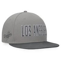 Casquette ajustée Fanatics gris Los Angeles Dodgers Dugout pour hommes