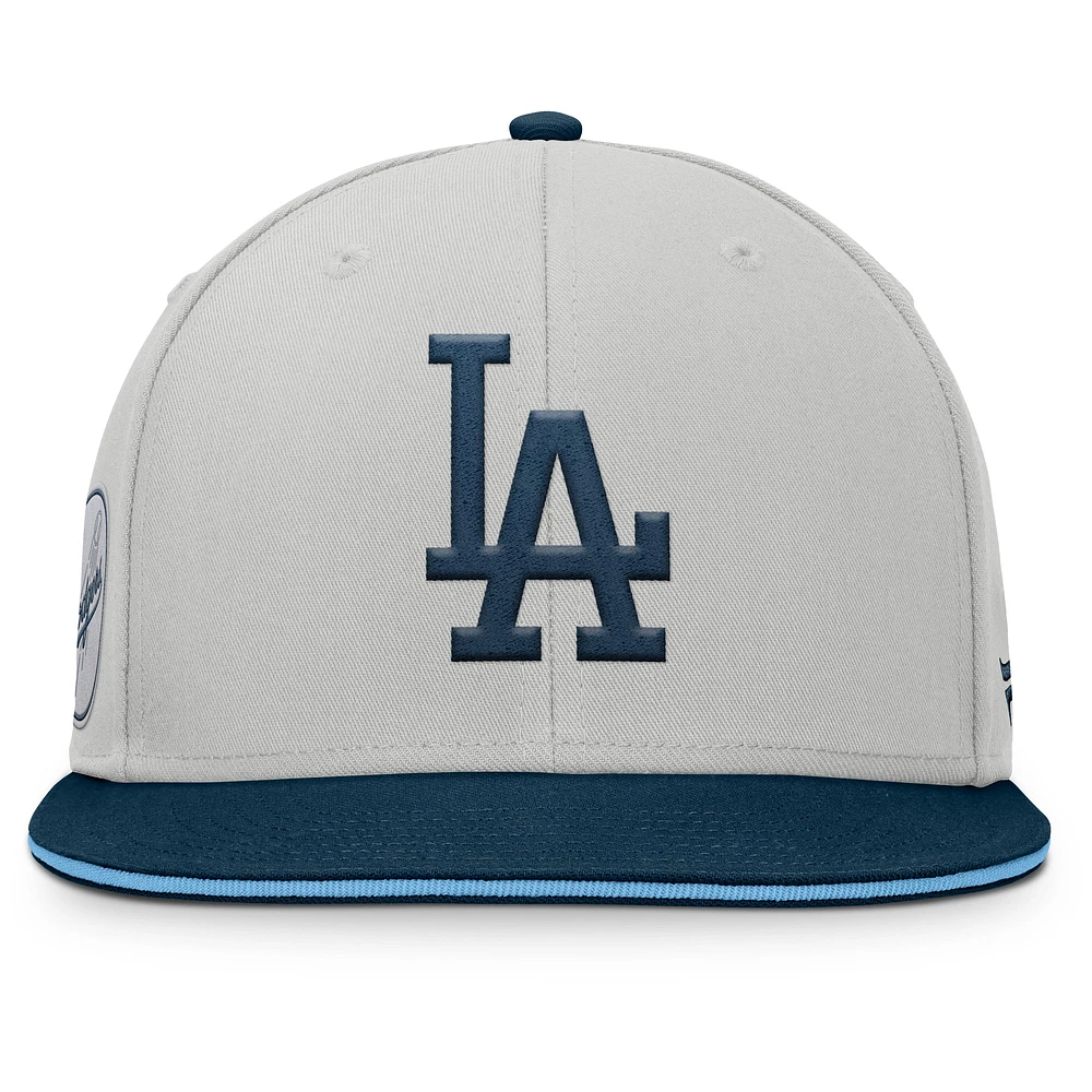 Casquette snapback grise Fanatics des Los Angeles Dodgers pour homme