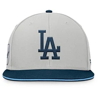 Casquette snapback grise Fanatics des Los Angeles Dodgers pour homme