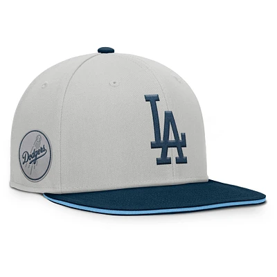 Casquette snapback grise Fanatics des Los Angeles Dodgers pour homme