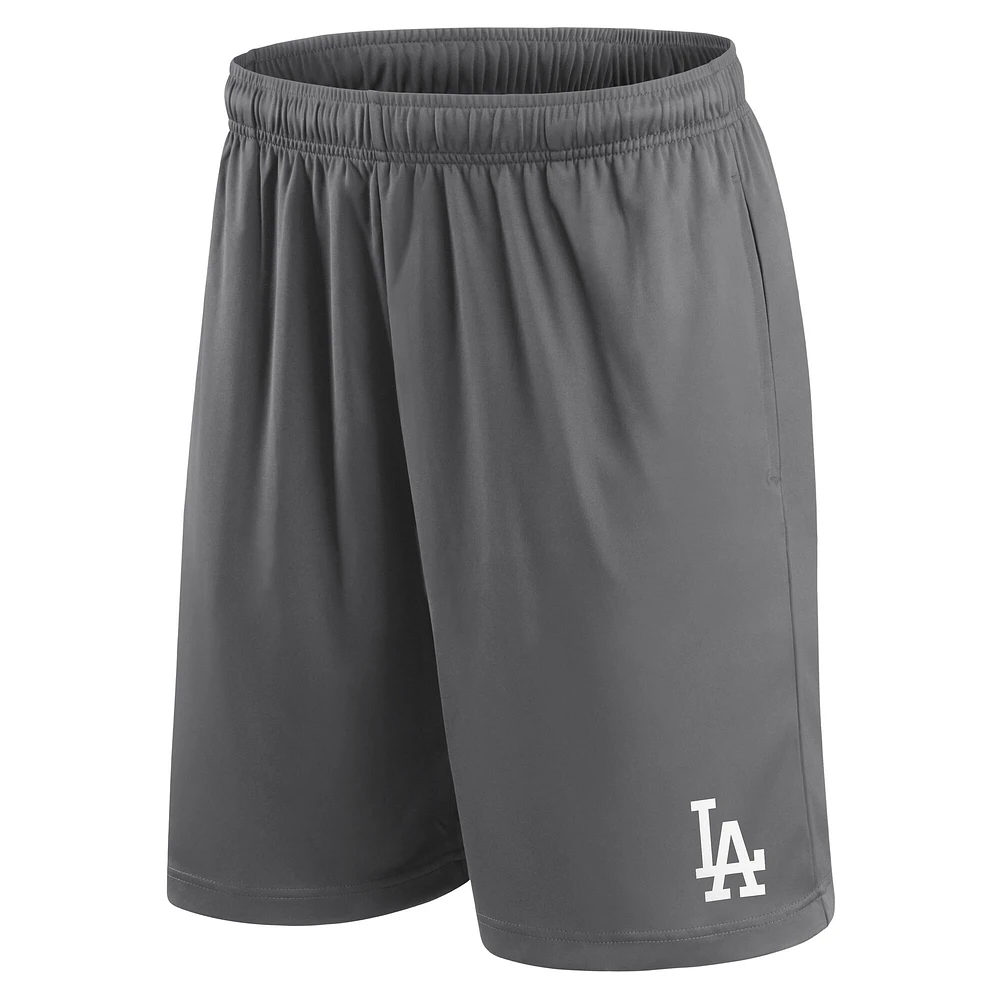 Men's Fanatics Gray Los Angeles Dodgers Primary Logo Shorts