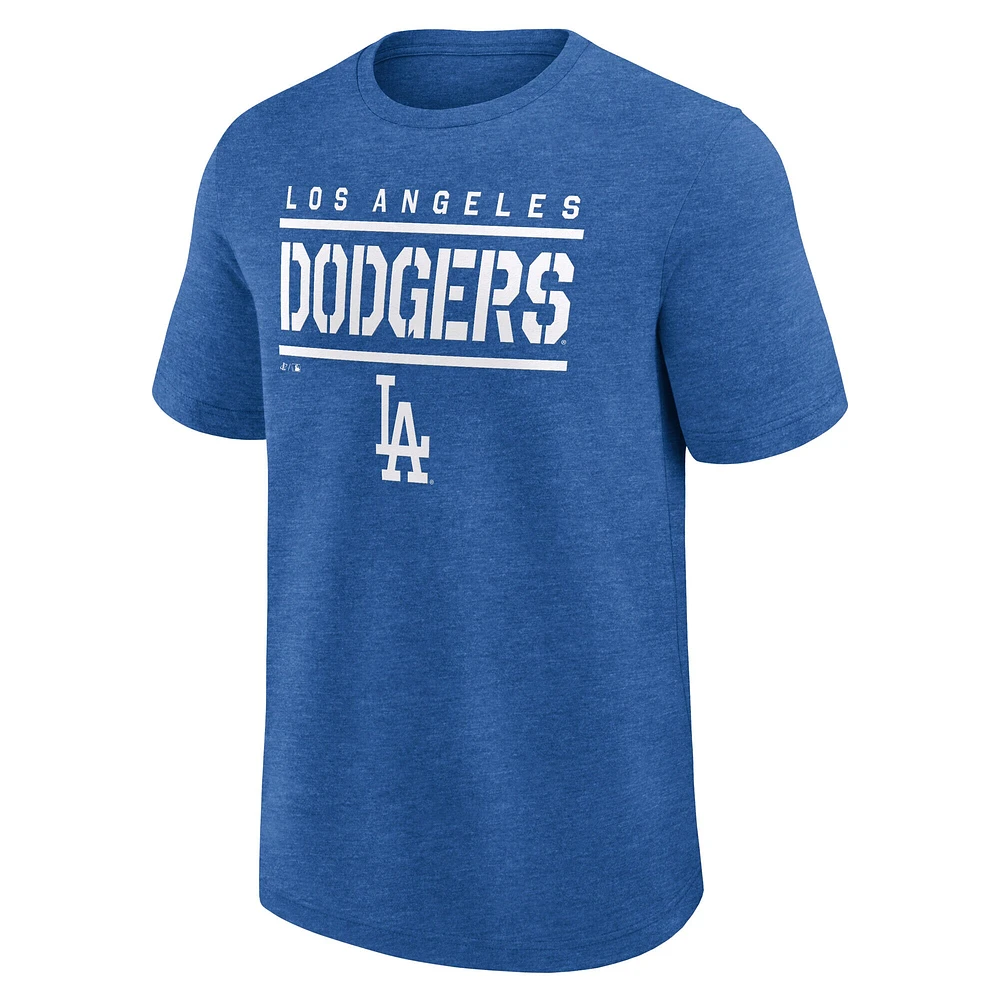 Men's Fanatics Heather Royal Los Angeles Dodgers Top Notch T-Shirt