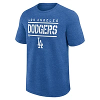 Men's Fanatics Heather Royal Los Angeles Dodgers Top Notch T-Shirt
