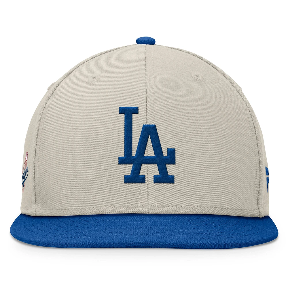 Men's Fanatics Khaki/Royal Los Angeles Dodgers Team Two-Tone Snapback Hat