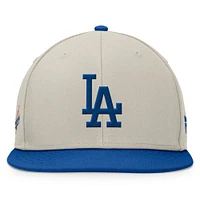 Casquette Snapback bicolore kaki/Royal Los Angeles Dodgers Team Fanatics pour hommes