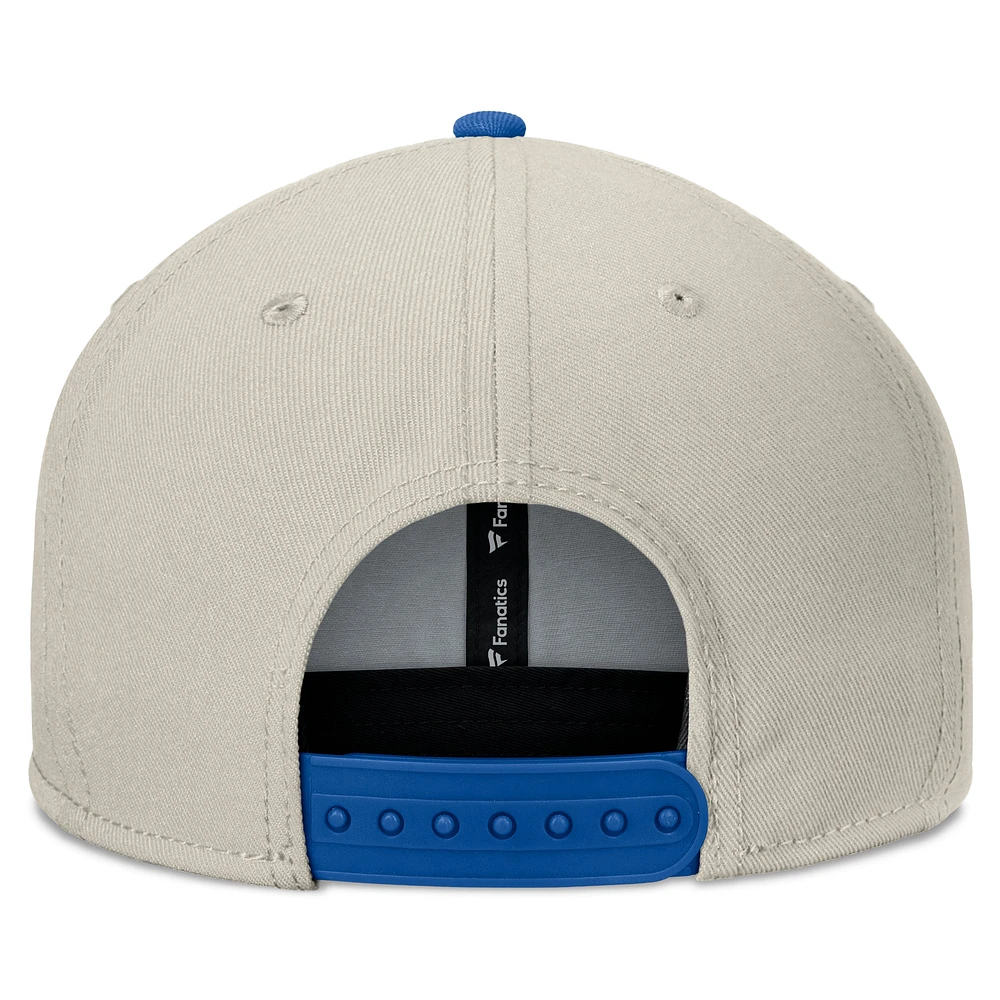 Men's Fanatics Khaki/Royal Los Angeles Dodgers Team Two-Tone Snapback Hat