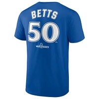 T-shirt Fanatics pour hommes Mookie Betts Royal Los Angeles Dodgers 2024 World Series avec nom et numéro