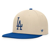 Casquette snapback Bounder Fanatics pour homme, couleur naturelle/bleu royal, collection Cooperstown des Los Angeles Dodgers