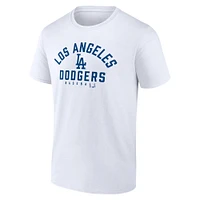 Ensemble combiné de t-shirts Fanatics Royal/Blanc Los Angeles Dodgers Player Pack pour hommes