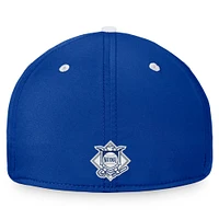 Casquette flexible à logo empilé Fanatics Royal/Blanc Los Angeles Dodgers pour hommes