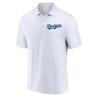 Ensemble de deux polos à logo Fanatics Royal/Blanc Los Angeles Dodgers pour hommes