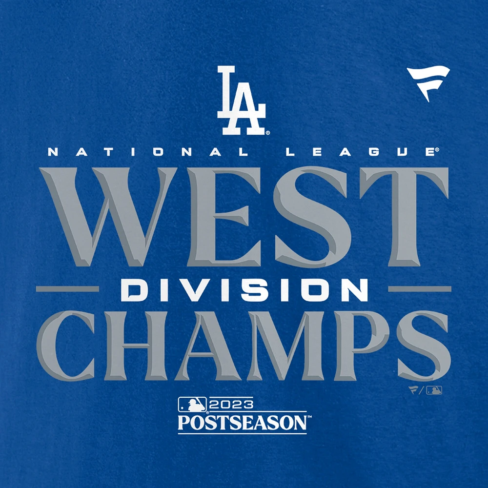 T-shirt Fanatics Royal Los Angeles Dodgers 2023 NL West Division Champions Big & Tall pour hommes