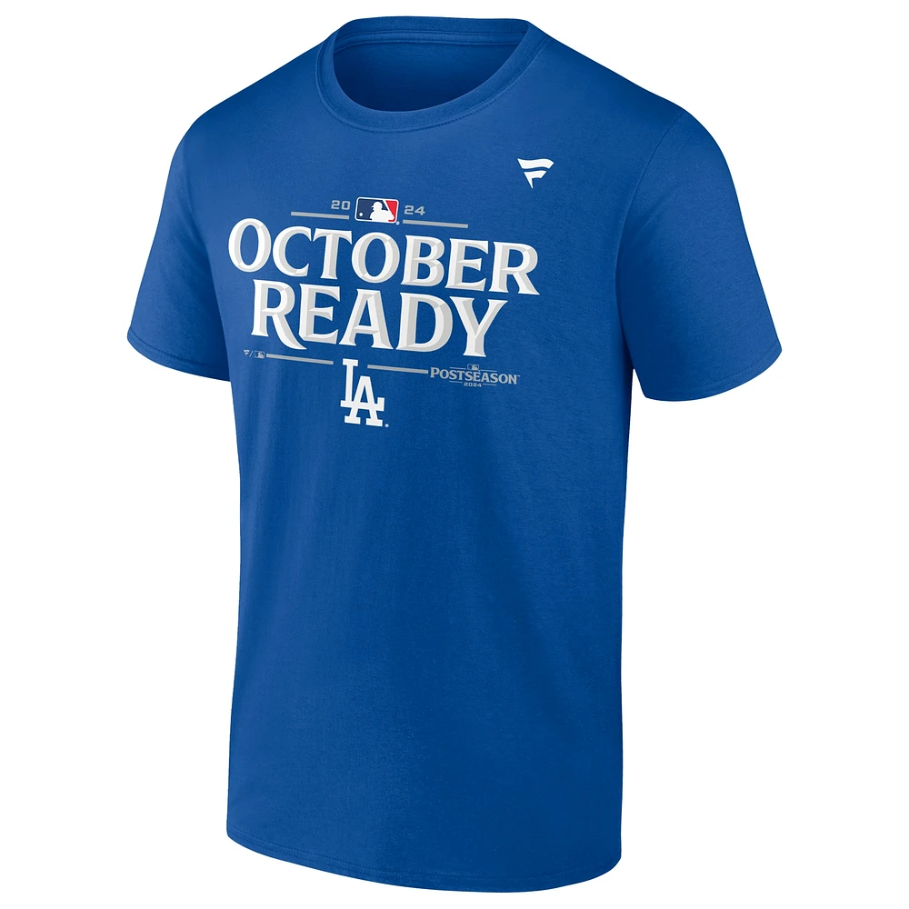 T-shirt Fanatics Royal Los Angeles Dodgers 2024 MLB pour hommes, vestiaire d'après-saison