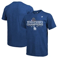 T-shirt en jersey tri-blend pour hommes Fanatics Royal Los Angeles Dodgers Champions de la Série mondiale 2024