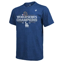 T-shirt en jersey tri-blend pour hommes Fanatics Royal Los Angeles Dodgers Champions de la Série mondiale 2024