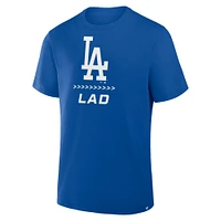 Men's Fanatics Royal Los Angeles Dodgers Clubhouse Legacy Side Swipe T-Shirt