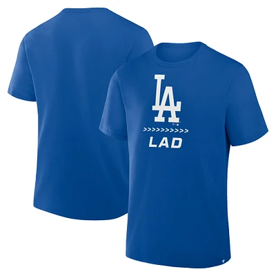 Men's Fanatics Royal Los Angeles Dodgers Clubhouse Legacy Side Swipe T-Shirt