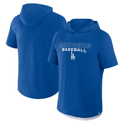 T-shirt à capuche raglan Fanatics Royal Los Angeles Dodgers Clubhouse Optimal Play pour homme
