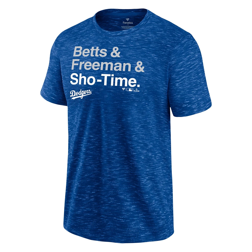 T-shirt exclusif Betts & Freeman Sho-Time pour hommes Fanatics Royal Los Angeles Dodgers