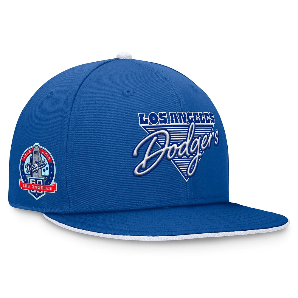 Casquette ajustée Fanatics Royal Los Angeles Dodgers Fundamental Tri-Script pour hommes