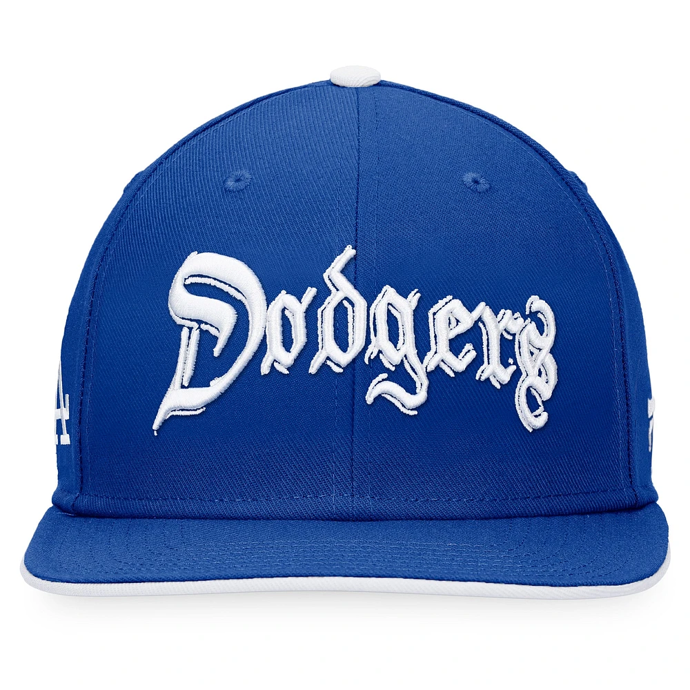 Men's Fanatics Royal Los Angeles Dodgers Iconic Old English - Snapback Hat