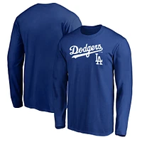Men's Fanatics Royal Los Angeles Dodgers Team Logo Lockup Long Sleeve T-Shirt