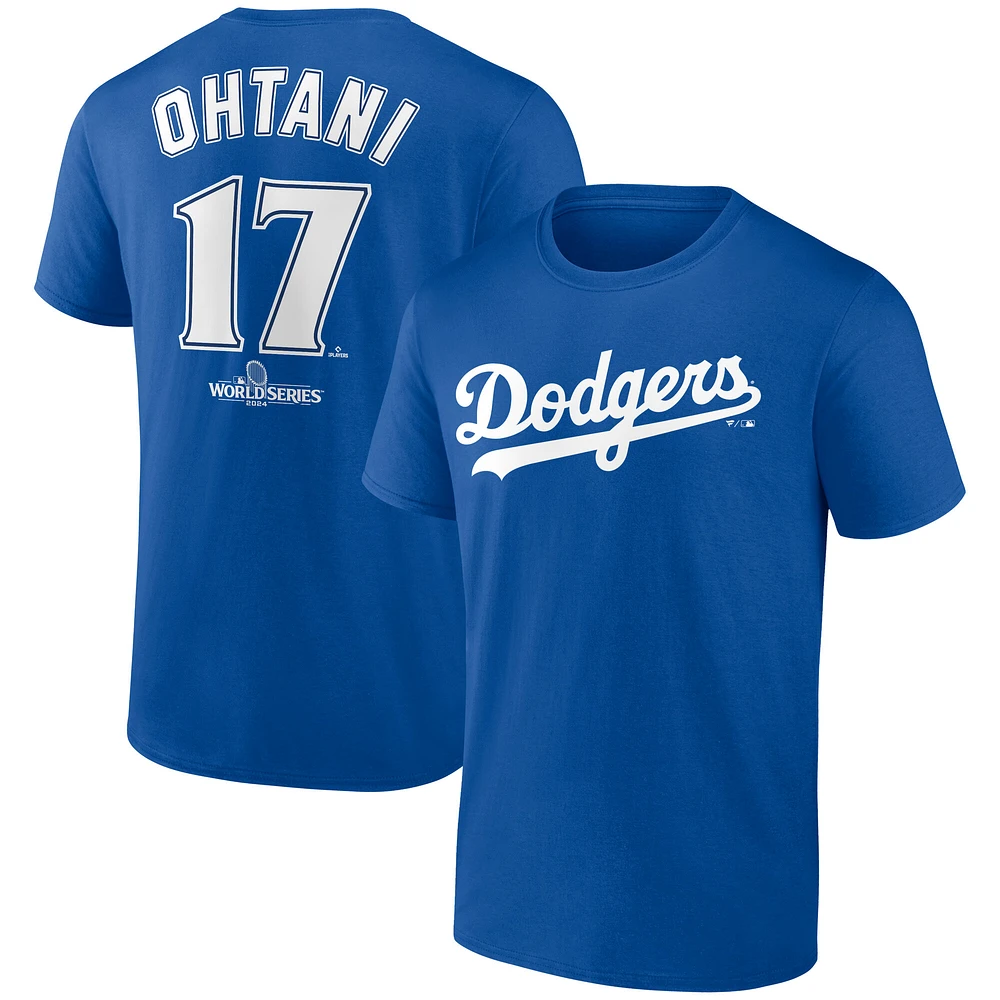 T-shirt Fanatics Shohei Ohtani Royal Los Angeles Dodgers 2024 World Series avec nom et numéro pour hommes