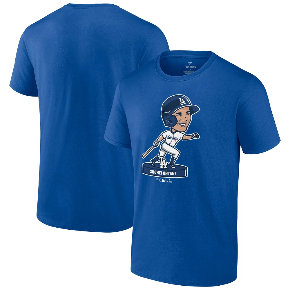 Men's Fanatics Shohei Ohtani Royal Los Angeles Dodgers Bobblehead T-Shirt