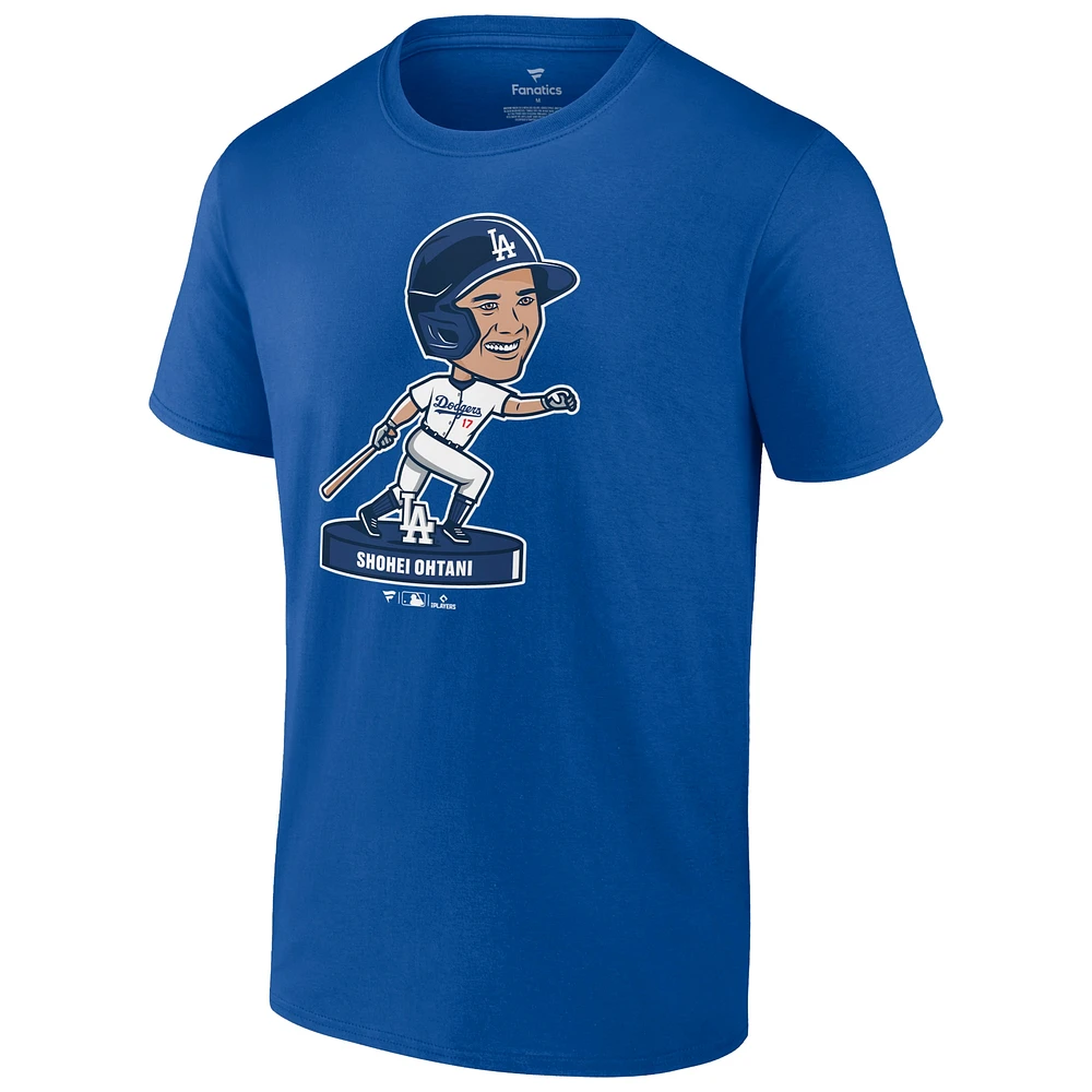 Men's Fanatics Shohei Ohtani Royal Los Angeles Dodgers Bobblehead T-Shirt