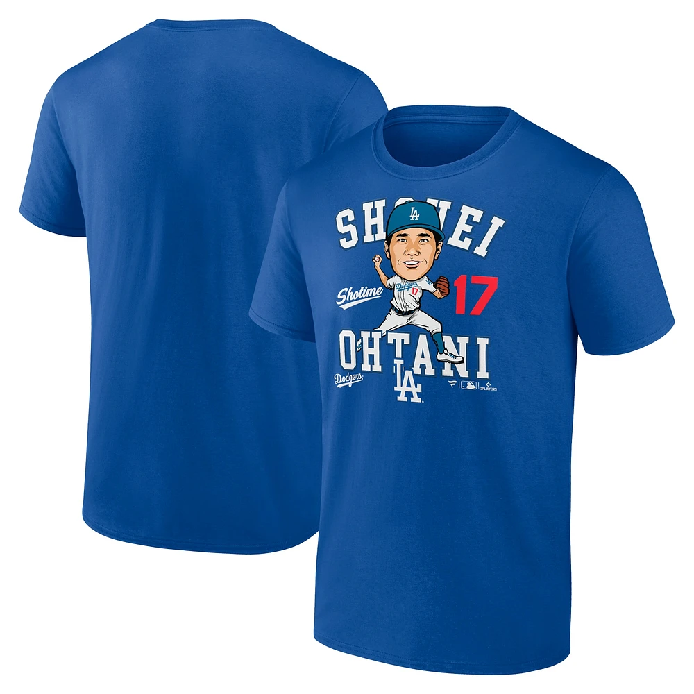 T-shirt caricature de la ville natale des Dodgers Los Angeles Fanatics Shohei Ohtani Royal pour hommes