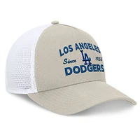 Casquette réglable de camionneur A-Frame Stone Los Angeles Dodgers Fanatics pour hommes