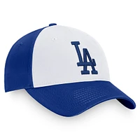 Casquette réglable Fanatics blanc/royal Los Angeles Dodgers Core pour hommes