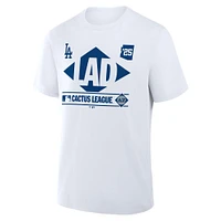 T-shirt Fanatics pour homme blanc Los Angeles Dodgers 2025 Spring Training Cactus League True Icon