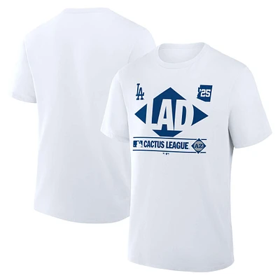T-shirt Fanatics pour homme blanc Los Angeles Dodgers 2025 Spring Training Cactus League True Icon