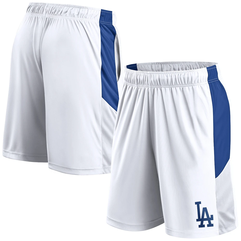 Short Fanatics blanc avec logo principal des Los Angeles Dodgers pour hommes